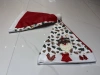 Embroidered piece Christmas hats, triangular piece white edge Christmas hats, gold and silver snowflakes Christmas trees, holiday decorative hats, wholesale Christmas daily necessities Specification image